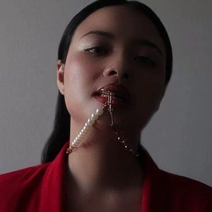 Chained to the Tide Pearl and Gold Chain Necklace